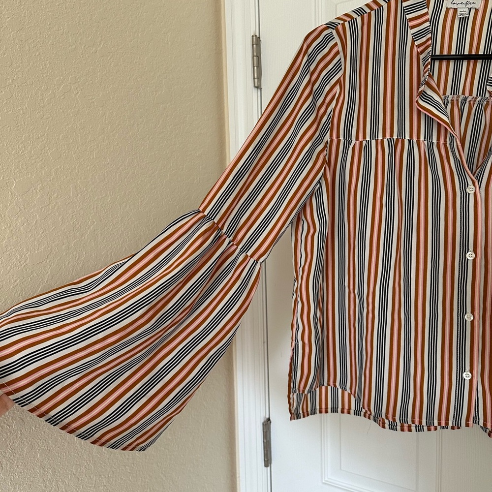 Love, Fire Multicolor Striped Top